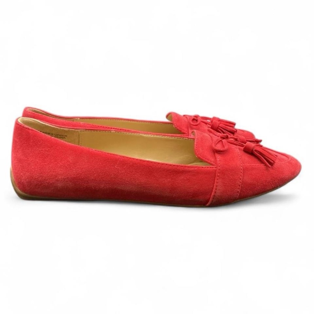 Talbots Red Suede Tassel Loafers - Women's - Picture 2 of 6